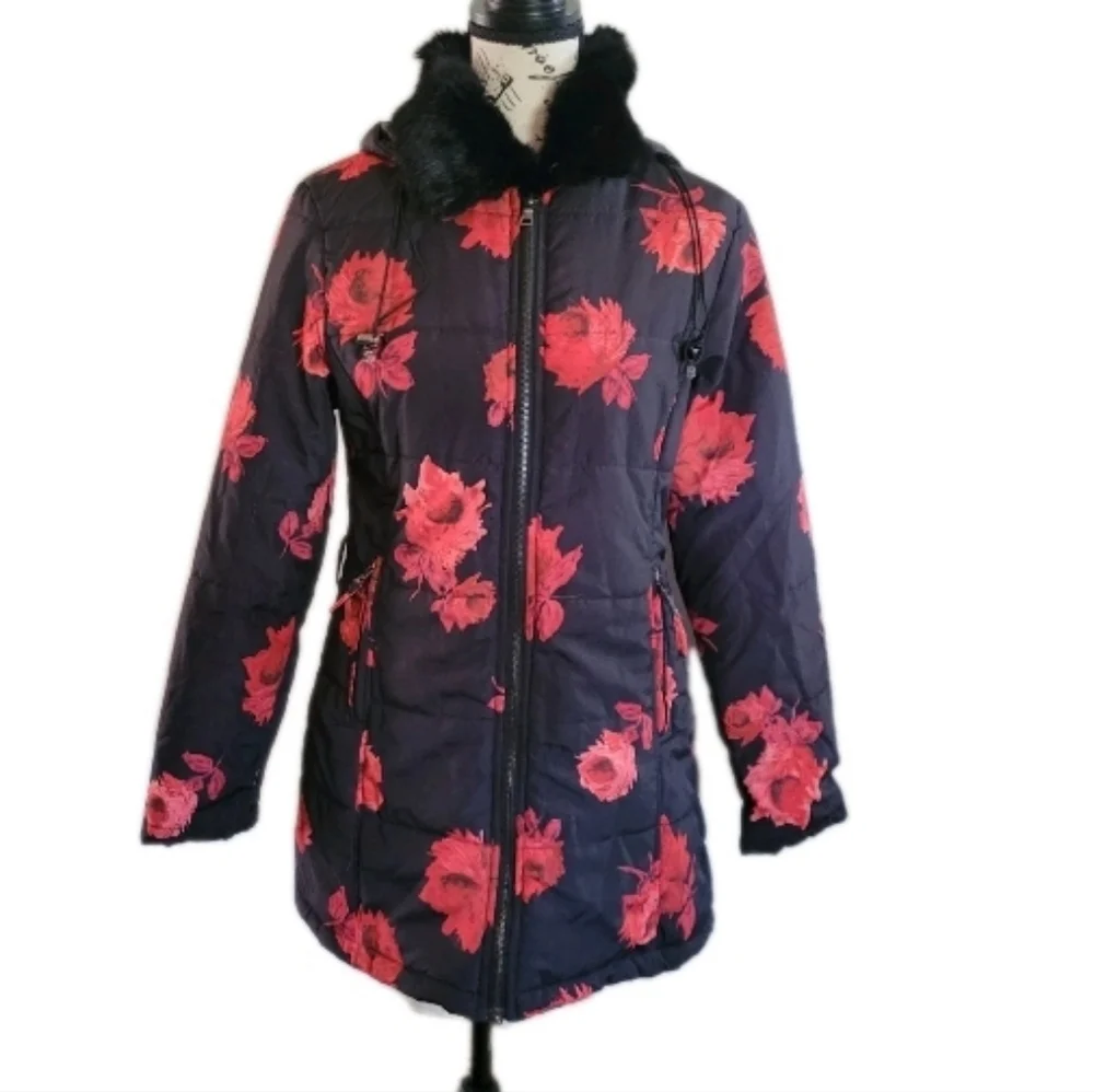 Prada Apres Ski Puffer Jacket Coat Real Fur Trim Luxury Whimsigoth Activewear